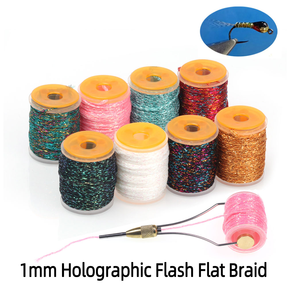 Fishing Equipment Bundle - 10m/carretel 1mm flash holográfico trança plana
