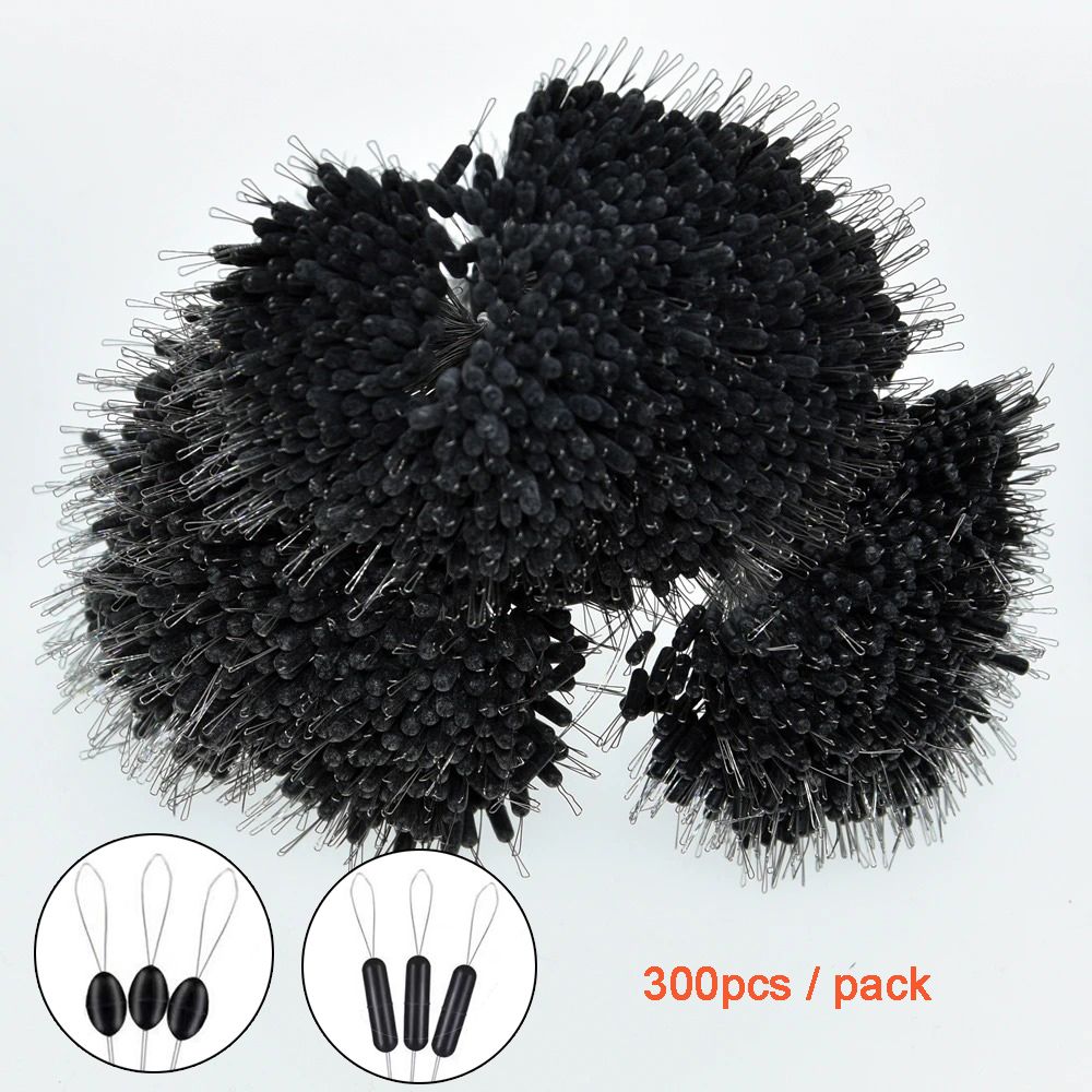Fishing Bobber Float - 300 unidades/pacote preto flutuador pesca bobber