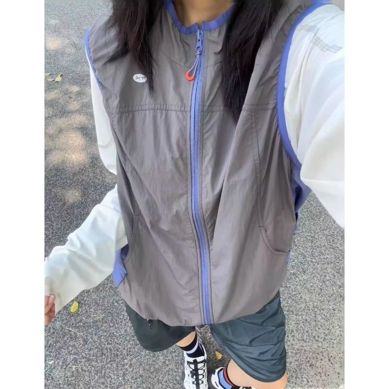 Fishing Vest Jacket - Jaquetas Esportivas Sem Mangas Leves Y2K