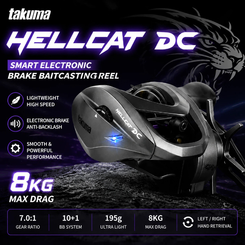 Electric Fishing Reel - Carretilha de Pesca HELLCAT DC com