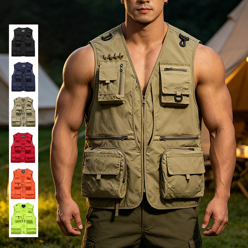 Fishing Vest Jacket - Colete de Trabalho de Verão para