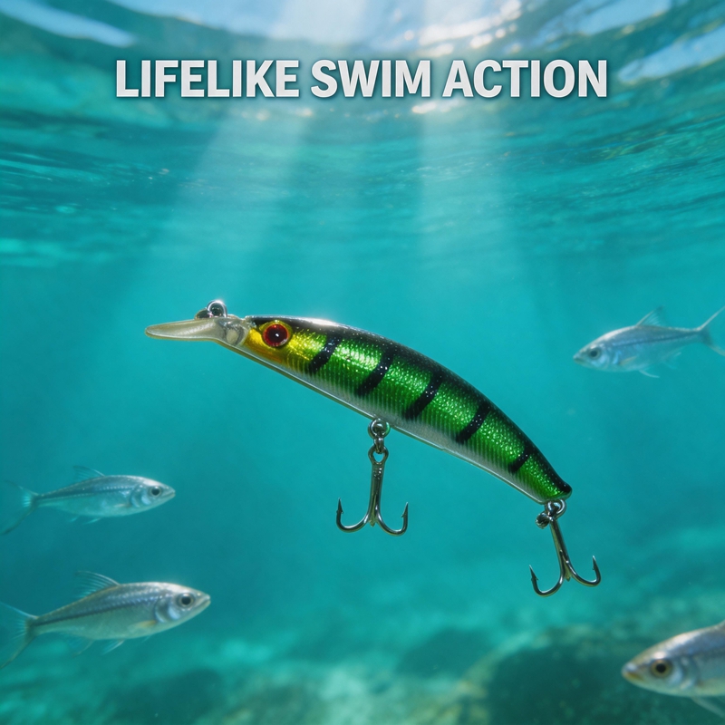 Fishing Equipment And Gear - Kit com 8 Iscas Artificiais Minnow