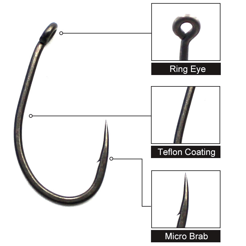 Ganchos farpados com revestime - Fishing Equipment Brands avaliação e preço
